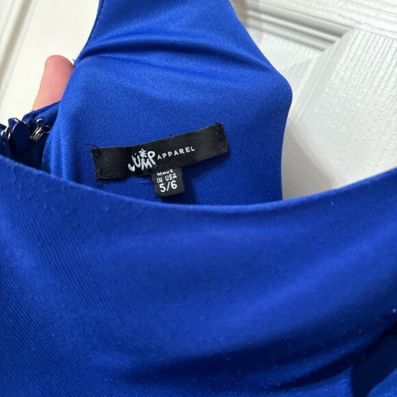 Royal blue maxi dress with spaghetti straps and a flowy, flared skirt - Picture 5 of 5